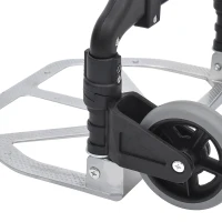 HOMCOM Chariot diable pliable leger telescopique charge 70kg en aluminium argent-noir(m-8)