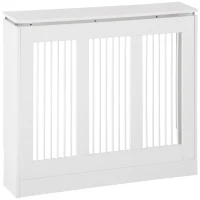 HOMCOM Cobertura de Radiador Branca 90x18x84 cm Cobertura de Radiador de MDF Desenho Modern para Sala de Estar Dormitório Branco(m-11)
