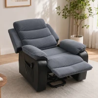 HOMCOM Poltrona Relax Reclinável Elétrica Levanta Pessoas com Controlo Remoto, Porta USB e Bolsos Laterais Cinzento Escuro(m-8)