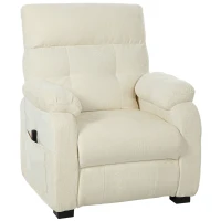 HOMCOM Elektrischer Relaxsessel Fernsehsesel mit Fußstütze, Seitentaschen, bürstenlosem Motor, USB-Anschluss, Fernbedienung(m-11)
