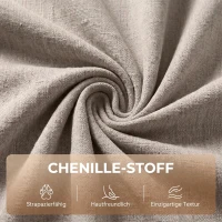 HOMCOM Relaxsessel Fernsehsessel 360° Drehbarer Massagesessel mit Wärme, Massage, Chenille-Optik, Beige(m-7)