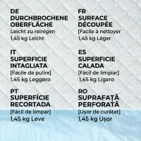 PawHut Set 100 Covorașe Igienice pentru Câini, din Material Netesut, Hârtie și PE, 6 Straturi, 45x30 cm, Albastru și Alb(m-8)