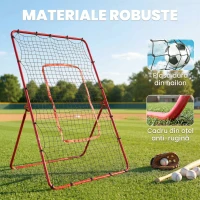 SPORTNOW Plasă Mare de Rebound cu Zonă Țintă, Neagră(m-6)