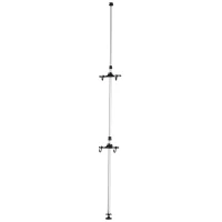 HOMCOM Fahrradhalter Fahrradständer für 2 Fahrräder Fahrradhalterung Aluminiumlegierung Silber Ø12 x 171-400 cm(m-5)