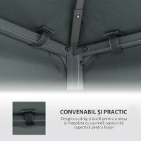 Outsunny Acoperiș de Schimb pentru Foișor 3x3m cu 2 Niveluri și Rezistent la Razele UV, Verde(m-10)