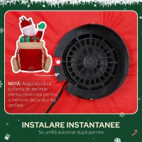 Outsunny Moș Crăciun Gonflabil cu Sanie și Reni de 2.4m cu 6 Lămpi LED și Sistem de Umflare pentru Exterior și Interior(m-5)