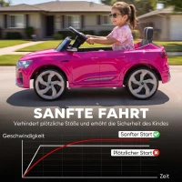 AIYAPLAY Kinder Elektroauto 12V Kinderauto mit Fernbedienung 2 Motor Sanftanlauf 4-Rad-Federung LED-Scheinwerfern Hupe Musik(m-7)