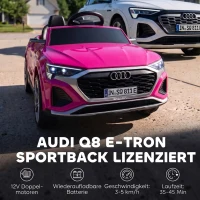 AIYAPLAY Kinder Elektroauto 12V Kinderauto mit Fernbedienung 2 Motor Sanftanlauf 4-Rad-Federung LED-Scheinwerfern Hupe Musik(m-4)