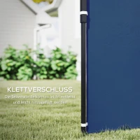 Outsunny 2er Set Seitenwände für Pavillon 3x3 3x6 Wasserdicht Seitenteile mit Fenster Blau(m-5)