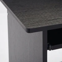 HOMCOM Birou PC Modern din Lemn cu Raft pentru Unitatea Centrală și Spațiu pentru Tastatură Glisantă, 80x45x75 cm, Negru(m-8)