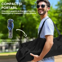 Outsunny Scaun de camping pliabil cu buzunar și suport pentru pahare, cu geantă de transport, albastru(m-7)