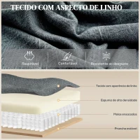 HOMCOM Poltrona Relax Reclinável Elétrica Elevatória com Massagem Vibratória e Calor, Comando à Distância, Cinzento(m-6)