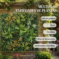 Outsunny Sebe Artificial para Ocultação de Jardim em Rolo 1x1 m Vedação de Privacidade de Hera Artificial para Varanda Exterior(m-4)