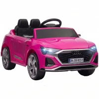 AIYAPLAY Kinder Elektroauto 12V Kinderauto mit Fernbedienung 2 Motor Sanftanlauf 4-Rad-Federung LED-Scheinwerfern Hupe Musik(m-12)