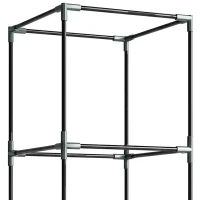 Outsunny Jardinière avec treillis ajustable, bac à fleurs avec cage à tomates acier galvanisé 61 x 61 x 187 cm vert(m-13)