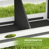 PawHut Legenest für Hühner Hühnernest, wetterbeständig, Asphaltdach, 66 x 37 x 34 cm, Natur + Schwarz(m-5)