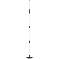 HOMCOM LED-Stehlampe, Standfußlampe mit Fernbedienung und verschiedenen Farben, Timer, App, Musik-Synchronisation, Dunkelgrau(m-1)