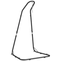 Outsunny Hängesesselständer Gestell für Hängesessel Hängesesselhalterung, 133 cm x 116 cm x 195/230 cm, Schwarz(m-1)
