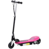 HOMCOM Patinete Eléctrico Plegable para Niños y Adolescentes de +7 Años con Manillar Ajustable en Altura 78x37x87-95 cm Rosa(m-12)