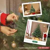 HOMCOM Künstlicher Weihnachtsbaum, 180 cm, dichte Zweige, realistisches Aussehen, flammenhemmend, Kunststoff, Metall, Grün(m-7)