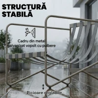 Outsunny Set de Grădină cu 4 Piese, Canapea, 2 Fotolii și Măsuță de Cafea Roz(m-7)