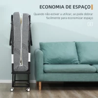 HOMCOM Cama Dobrável 200x90x42,5cm Cama de Campismo Portátil com Colchão Individual Rodas e Freios Carga Máxima 150kg para Dormitórios Branco(m-5)