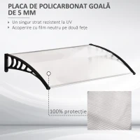 Outsunny Copertina Exterior Curbata – Cu Panouri din Policarbonat(m-4)