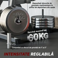 SPORTNOW Aparat pentru gambe cu spătar și perne reglabile, din oțel, plastic și EVA, 100x90x105 cm, gri și negru(m-7)