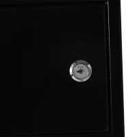HOMCOM Briefkasten Wandbriefkasten Postkasten abschließbar mit Kassenschublade Funktion inkl. 2 Schlüssel Stahl Schwarz 25 x 7,7 x 18,5 cm(m-9)