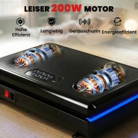 SPORTNOW Vibrationsplatte Rüttelplatte mit 120 Intensitätsstufen 5 Vorprogramm LED-Lichtern Widerstandsbänder Rutschfest(m-4)