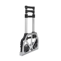 HOMCOM Carrello Portapacchi Pieghevole max 70kg con Maniglie Telescopiche e Altezza Regolabile, 41x38.5x100 cm, Argento(m-7)