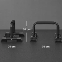 HOMCOM Dip Barren 2er Set Dip Station bis 120 kg belastbar Dip Stange Fitnessgeräte für Zuhause Parallettes Calisthenics Equipment für Krafttraining(m-3)