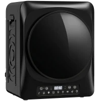 HOMCOM 1000 W Kompakt-Ablufttrockner mit Extra-Trocken & ECO-Modi, Timer- und Temperatureinstellungen, Schwarz(m-12)