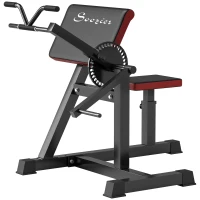 SPORTNOW Bancă pentru biceps curl cu șezut și suport pentru coate reglabil, suport pentru greutăți, negru(m-12)