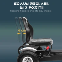 HOMCOM Kart cu Pedale pentru Copii, Plimbare Copii pe Masina de Curse cu Scaun Reglabil, Anvelope de Cauciuc Gonflabile, Frana de Mana, pentru Baieti si Fete cu Varsta Cuprinsa intre 5-12 ani, Alb(m-4)