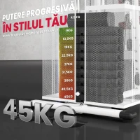 HOMCOM Stație de Fitness Multifuncțională pentru Acasă și Sală, cu 4 Perne din Oțel și PU, 150x110x210 cm, Alb(m-5)
