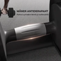 SPORTNOW Greutăți reglabile cu suport pentru gantere și mâner antiderapant, din oțel și ABS, 33 x 16 x 16 cm, negru(m-6)