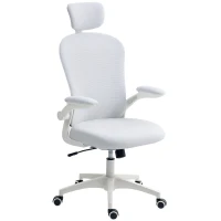 Vinsetto Cadeira de Escritório em Malha com Encosto Alto Apoio de Cabeça Ajustável Suporte Lombar 4D 62x64x120 cm Branco(m-1)