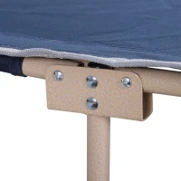 Outsunny Cama de Campismo Dobrável com 1 Bolso Lateral Bolsa de Transporte e Estrutura de Aço C 190x68x52 cm Azul Escuro(m-7)