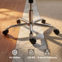 HOMCOM Home Office Bürostuhl, höhenverstellbarer 360° drehbarer Schreibtischstuhl für das Homeoffice, Grau(m-7)