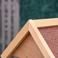 PawHut Vogelfutterhaus mit Ständer wetterfestes Dach Holz Vogelhaus Futterhaus Vogelständer Spielstand für den Aussenbereich Natur 55 x 55 x 144 cm(m-9)
