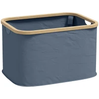 HOMCOM Cesto para Roupa Dobrável Cesto para Roupa Suja 36 L para Casa de Banho Dormitório Lavandaria 44,3x33,3x26,5 cm Cinza(m-1)