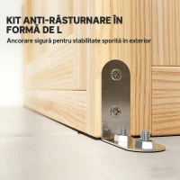 Outsunny Dulap de Exterior pentru Unelte cu Rafturi Detașabile(m-4)