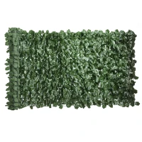 Outsunny Rola de Gard Viu Artificial pentru Balcon și Grădină din PE cu Frunze de Iederă, 300x100 cm, Verde Închis(m-11)