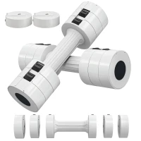 SPORTNOW 2 x 2,5 kg Kurzhanteln mit anpassbarem Gewicht, Kunststoffgehäuse, Weiß(m-12)