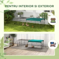 PawHut Cusca pentru Animale Mici, 185x75x50cm Verde(m-8)