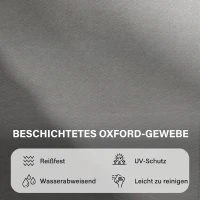 Outsunny Sonnenliege mit Gesichtsloch & Kissen, klappbar, wasserabweisender Bezug, Metallrahmen, Dunkelgrau(m-6)