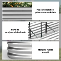 Outsunny Strat Înălțat de Grădină cu Seră și Jardinieră(m-6)