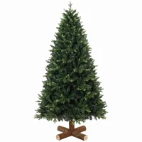 HOMCOM Brad de Crăciun artificial, 180 cm, cu 2419 vârfuri de crenguță PE & PVC, sistem pliat, verde(m-7)