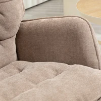 HOMCOM Poltrona de Baloiço Moderna Estofada em Chenilha Poltrona de Lactância com Encosto Largo 71x98,5x97 cm Castanho(m-9)